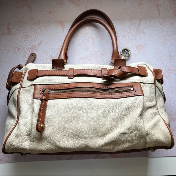 Audrey Brooke Knotty Leather Boston Bag - Picture 3 of 13